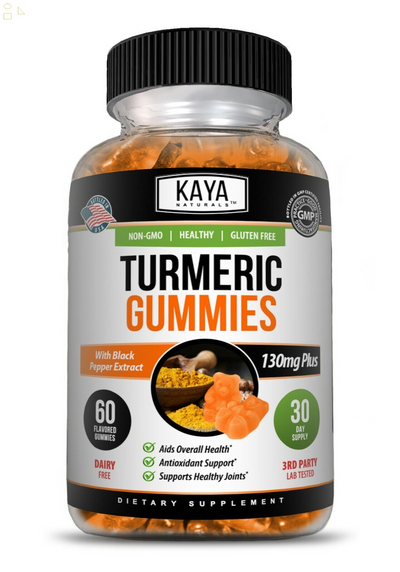 (2 Pack) Turmeric Curcumin Ginger Gummies 60 Count, Pain Relief & Joint Support
