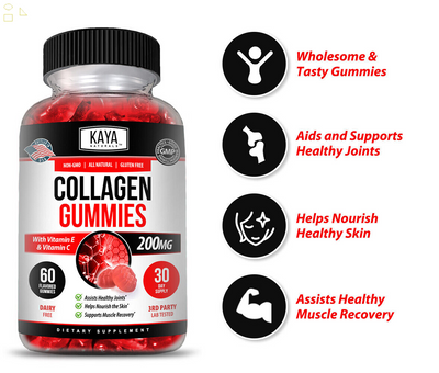 (2 Pack) Collagen Gummies for Hair Skin and Nail, Premium Collagen Supplement