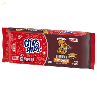 CHIPS AHOY! Chewy Hershey'S S'Mores Milk Chocolate Chip Cookies, Limited Edition, 9.6 Oz Packs