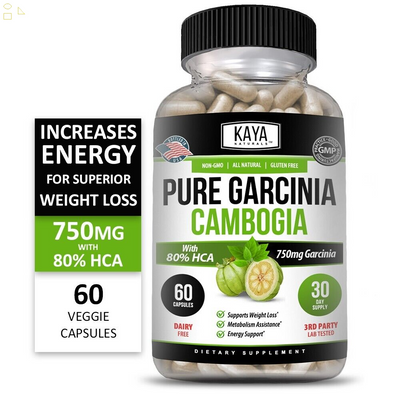 (2 Pack) Pure Garcinia Cambogia for , Energy, Metabolism, Fat Burning