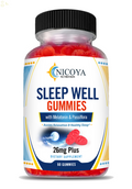 Natural Sleep Well Gummies- Sleep Aid, Relax, Mood Booster 2 MG of Melatonin