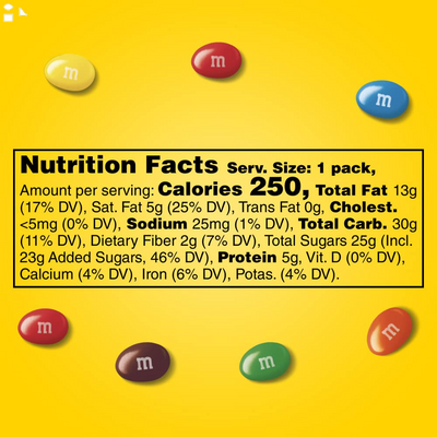 M&M'S, Peanut Chocolate, 1.74 Oz