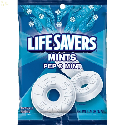 Life Savers Pep O Mint Candy Bag, 6.25 Ounce