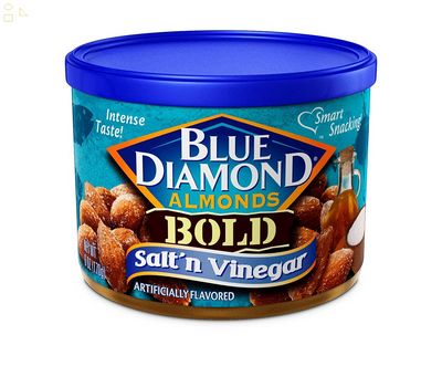 Blue Diamond Almonds, Bold Salt 'N Vinegar, 6 Ounce