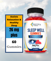 Natural Sleep Well Gummies- Sleep Aid, Relax, Mood Booster 2 MG of Melatonin