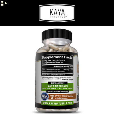 Green Coffee Bean 60Ct - Weight Management, Antioxidant, Blood Pressure Support