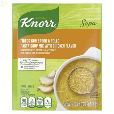 Knorr Sopa Chicken Noodle Pasta Soup Mix, 3.5 Oz Pouch 
