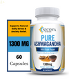 Organic Ashwagandha- Daily Anti-Anxiety & Stress Relief, Mood Booster 1300MG