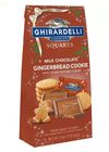Ghirardelli Christmas Milk Chocolate Gingerbread Cookie Squares Bag - 4.8Oz