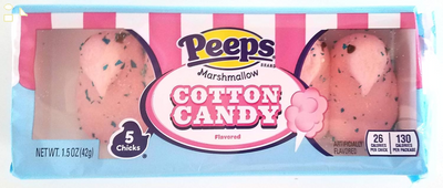 Peeps (1 Pack) Pink Chicks Marshmallow Easter Cotton Candy 1.5 Oz / 42 G