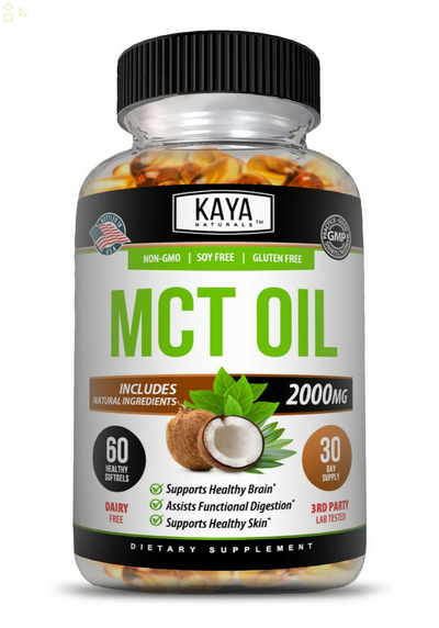 (2 Pack) MCT Oil 60Ct. Softgel 2000 Mg Serving , Energy, Inflammation
