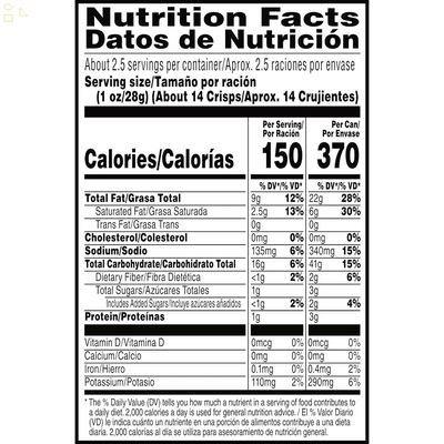 Pringles Potato Crisps Chips, Lunch Snacks, Office and Kids Snacks, Grab N' Go Snack Pack, BBQ, 2.5Oz Can (1 Can)