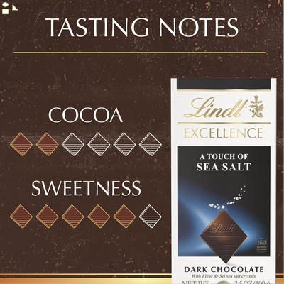 Lindt Excellence Sea Salt Bar, 3.5 Oz