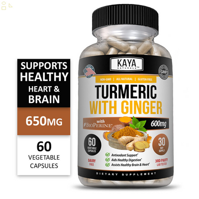 (2 Pack) Turmeric Curcumin with Ginger Black Pepper 60Ct Joint Pain Max Strength