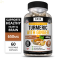 (2 Pack) Turmeric Curcumin with Ginger Black Pepper 60Ct Joint Pain Max Strength