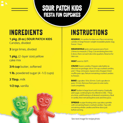 SOUR PATCH KIDS Original Soft & Chewy Candy, 8 Oz Bag