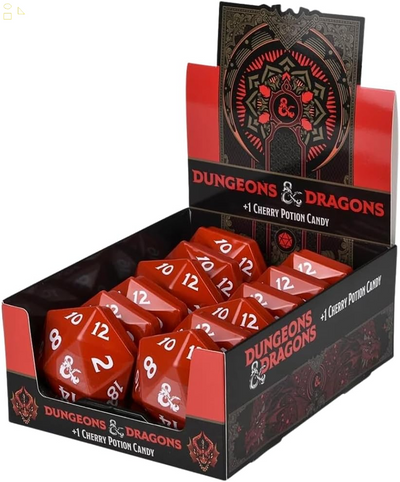 Dungeon and Dragons D&D DND D20 +1 Potion Sour Candy Collectible Tin - One (1) Tin - Sour Cherry Flavor