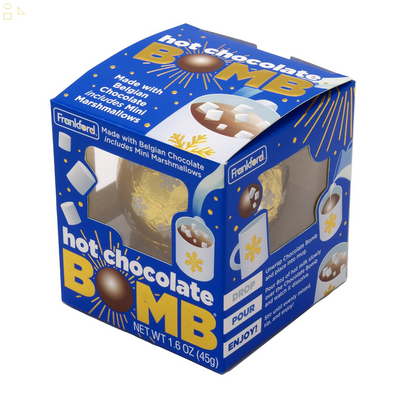 Frankford the Original Hot Chocolate Ball with Mini Marshmallows Inside, Melting Belgian Milk Chocolate, Holiday Gift and Stocking Stuffer, 1.6 Ounce