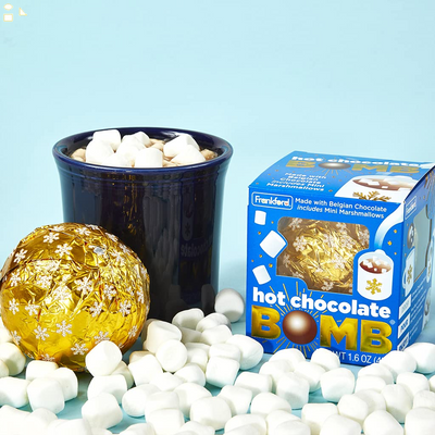 Frankford the Original Hot Chocolate Ball with Mini Marshmallows Inside, Melting Belgian Milk Chocolate, Holiday Gift and Stocking Stuffer, 1.6 Ounce