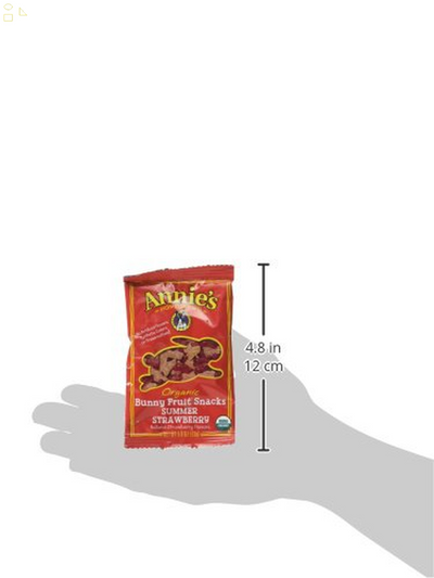 Annie'S Organic Bunny Fruit Snacks, Summer Strawberry, 0.8 Oz, 5 Ct