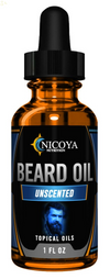 Beard Growth Oil -Fast Growing Beard Mustache Facial Hair Oil for Men -Unscented