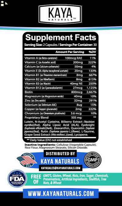 Eye Health Supplement, Lutein and Zeaxanthin, Vision Health, Eye Strain Support