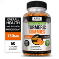 (2 Pack) Turmeric Curcumin Ginger Gummies 60 Count, Pain Relief & Joint Support