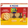RITZ Cheese Sandwich Crackers, 8 Snack Packs (6 Crackers per Pack)