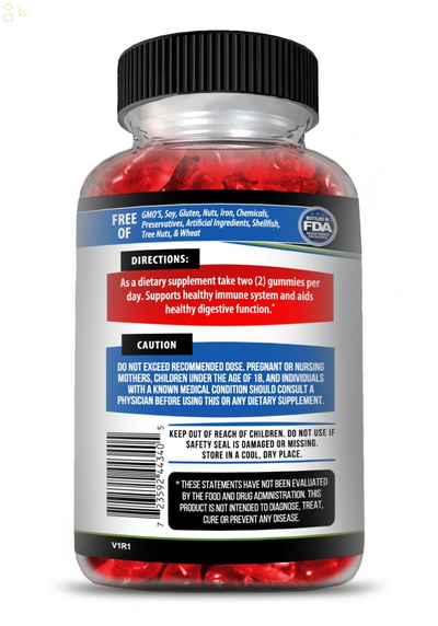 (2 Pack) Fiber Gummies 60Ct, Digestion & Bowel Movement Health, Aids Cholesterol