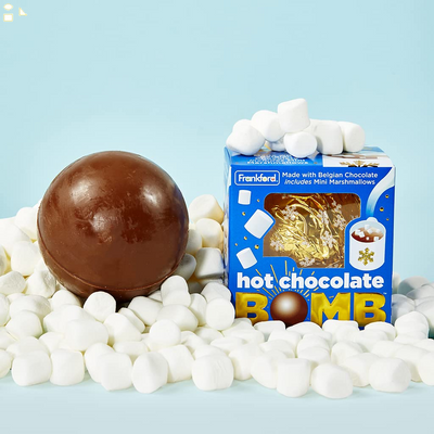 Frankford the Original Hot Chocolate Ball with Mini Marshmallows Inside, Melting Belgian Milk Chocolate, Holiday Gift and Stocking Stuffer, 1.6 Ounce
