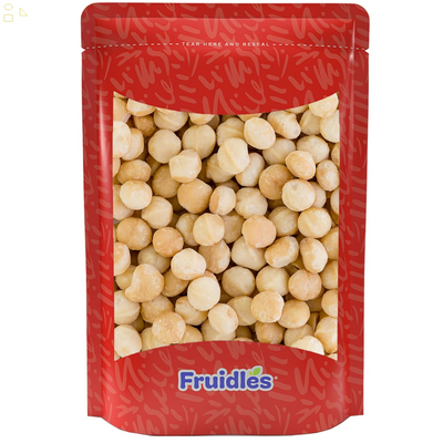Fruidles Roasted & Salted Macadamia Raw Nuts, Natural Non-Gmo, Gluten-Free, Healthy Fat, Emergency Survival Food (Grab2Go Bag, 4Oz)