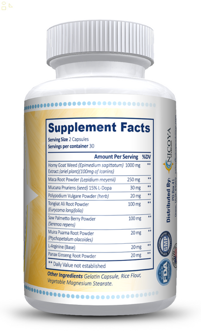 Horny Goat Weed Sexual Enhancer, Focus, Desire, Stamina & Performance! 1000Mg +