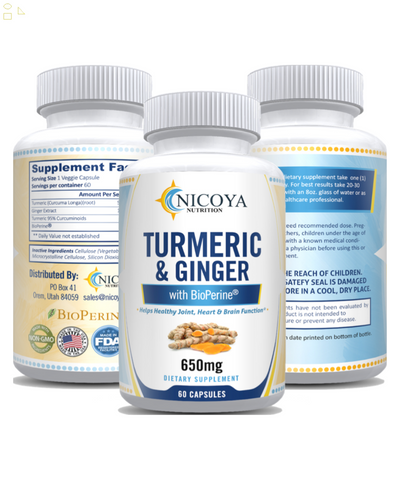 Turmeric Curcumin with Ginger & Bioperine Joint Pain Relief, & Heart Health