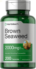 Brown Seaweed Extract Capsules 2000Mg | 200 Pills | Fucoxanthin Supplement | Non-Gmo, Gluten Free