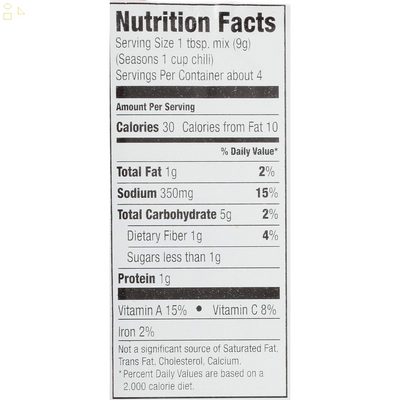 Mccormick Tex-Mex Chili Seasoning Mix, 1.25 Oz Packaging may vary