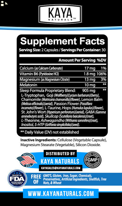 Deep Sleep Formula 60Ct, Fall Asleep & Stay Asleep, Melatonin Sleeping Aid