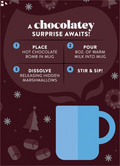 HERSHEY'S Milk Chocolate Mini Marshmallows Hot Chocolate Bomb, Christmas Candy Gift Box, 1.25 Oz