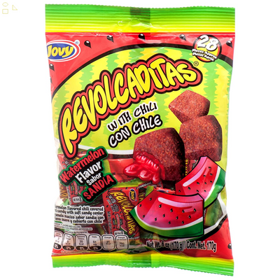 Jovy Revolcaditas Sandia Watermelon Flavor Mexican Candy (1 X 6 Oz. Bag)