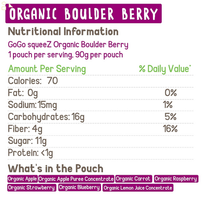Gogo Squeez Organic Fruit & Veggiez, Apple Mixed Berry Carrot, 3.2 Ounce (4 Pouches), Gluten Free, Vegan Friendly, Unsweetened, Recloseable, BPA Free Pouches