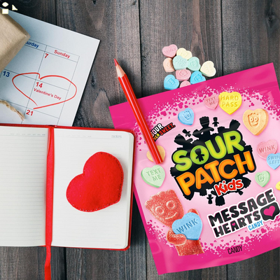 SOUR PATCH KIDS Message Hearts Valentines Day Candy, 13.01 Oz