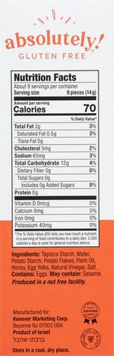Absolutely Gluten Free Crackers, Original 4.4-Ounce