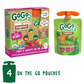 Gogo Squeez Organic Fruit & Veggiez, Apple Mixed Berry Carrot, 3.2 Ounce (4 Pouches), Gluten Free, Vegan Friendly, Unsweetened, Recloseable, BPA Free Pouches