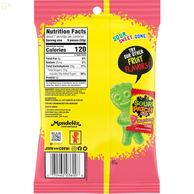 SOUR PATCH KIDS Watermelon Soft & Chewy Candy, 8 Oz Bag