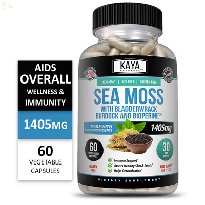 Organic Irish Sea Moss, Burdock Root, Bladderwrack Powder, Immune & Thyroid Care