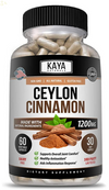 (2 Pack) True Organic Ceylon Cinnamon 1200Mg High Potency Blood Sugar Support