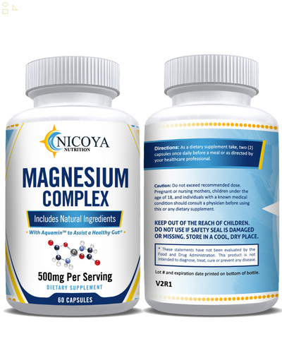 Magnesium Complex, Natural anti Anxiety & Stress Relief Supplement 500Mg