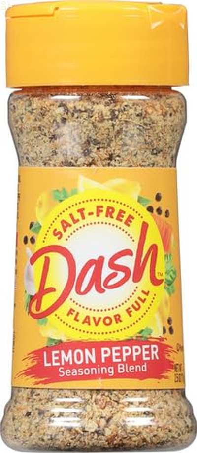 Dash Salt-Free Seasoning Blend, Lemon Pepper, 2.5 Ounce Packaging may vary