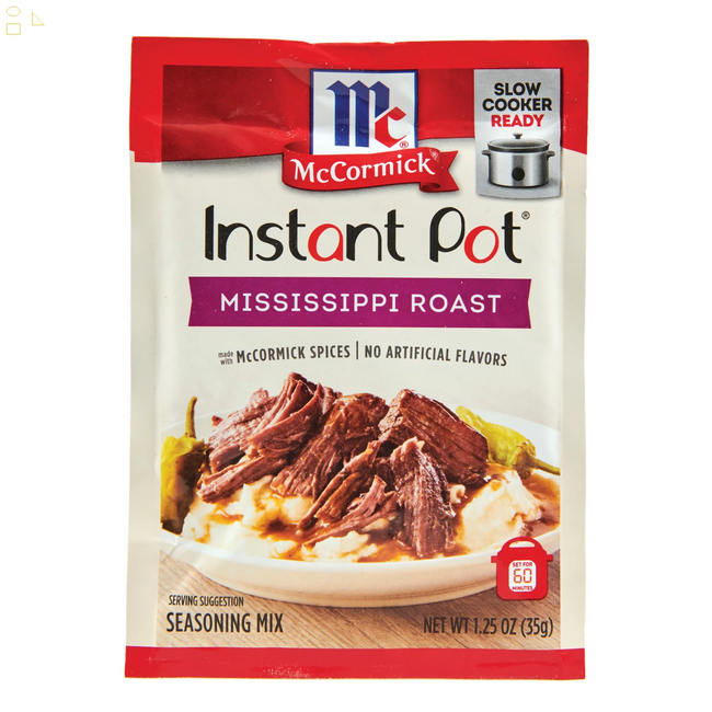 Mccormick Mississippi Roast Instant Pot Seasoning Mix, 1.25 Oz Envelope Packing May Vary