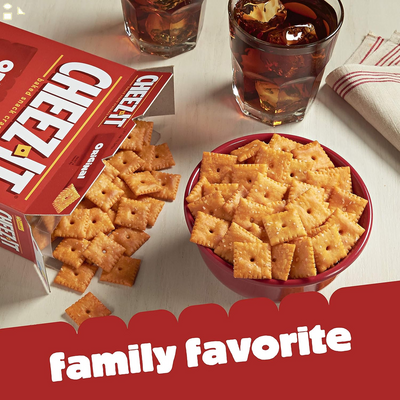 Cheez-It Baked Snack Cheese Crackers, Original, 12.4 Oz Box