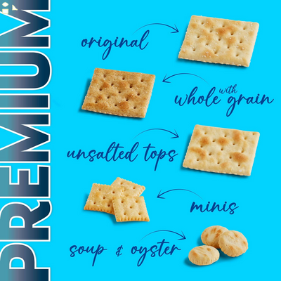 Premium Unsalted Tops Saltine Crackers, 16 Oz